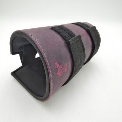 Bespoke Deep Purple Padded Leather Bicep Gauntlet - SOLD