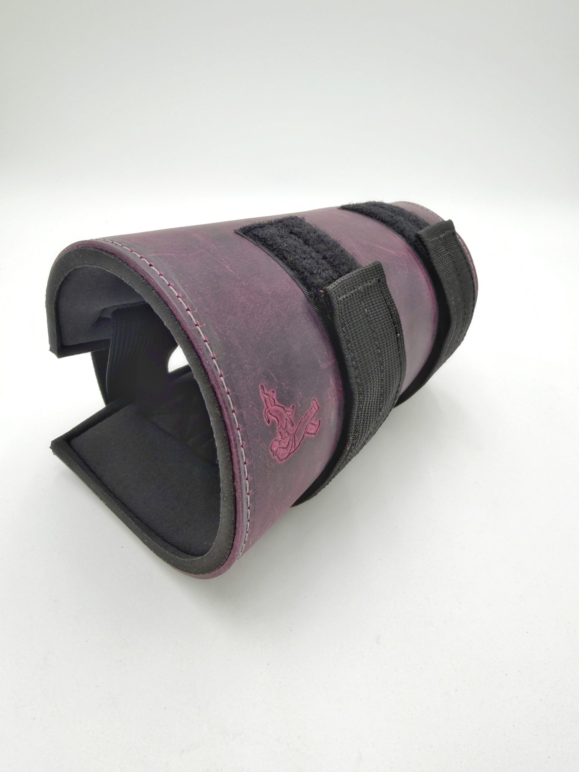 Bespoke Deep Purple Padded Leather Bicep Gauntlet - SOLD