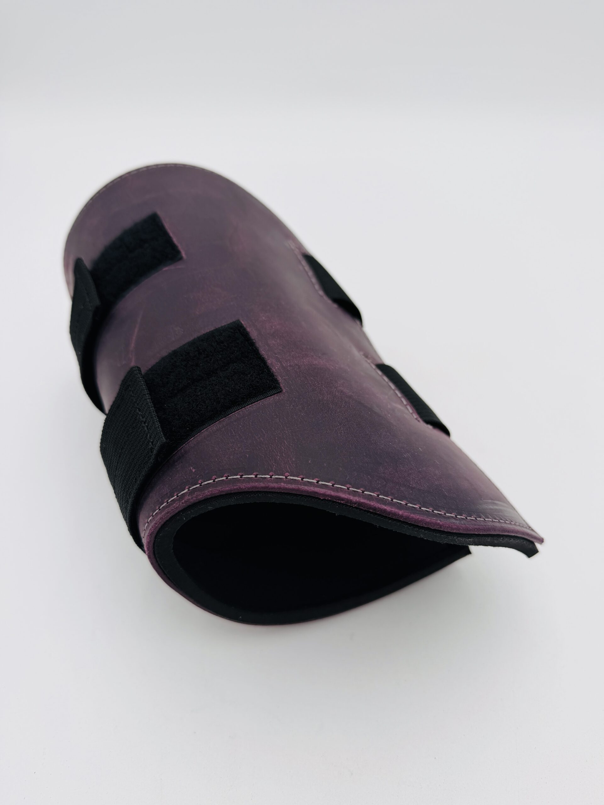 Bespoke Deep Purple Padded Leather Bicep Gauntlet - SOLD - Image 3