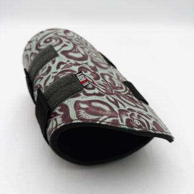 Bespoke Teal and Brown Padded Leather Bicep Gauntlet