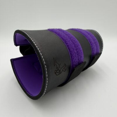 Bespoke Purple Padded Leather Bicep Gauntlet