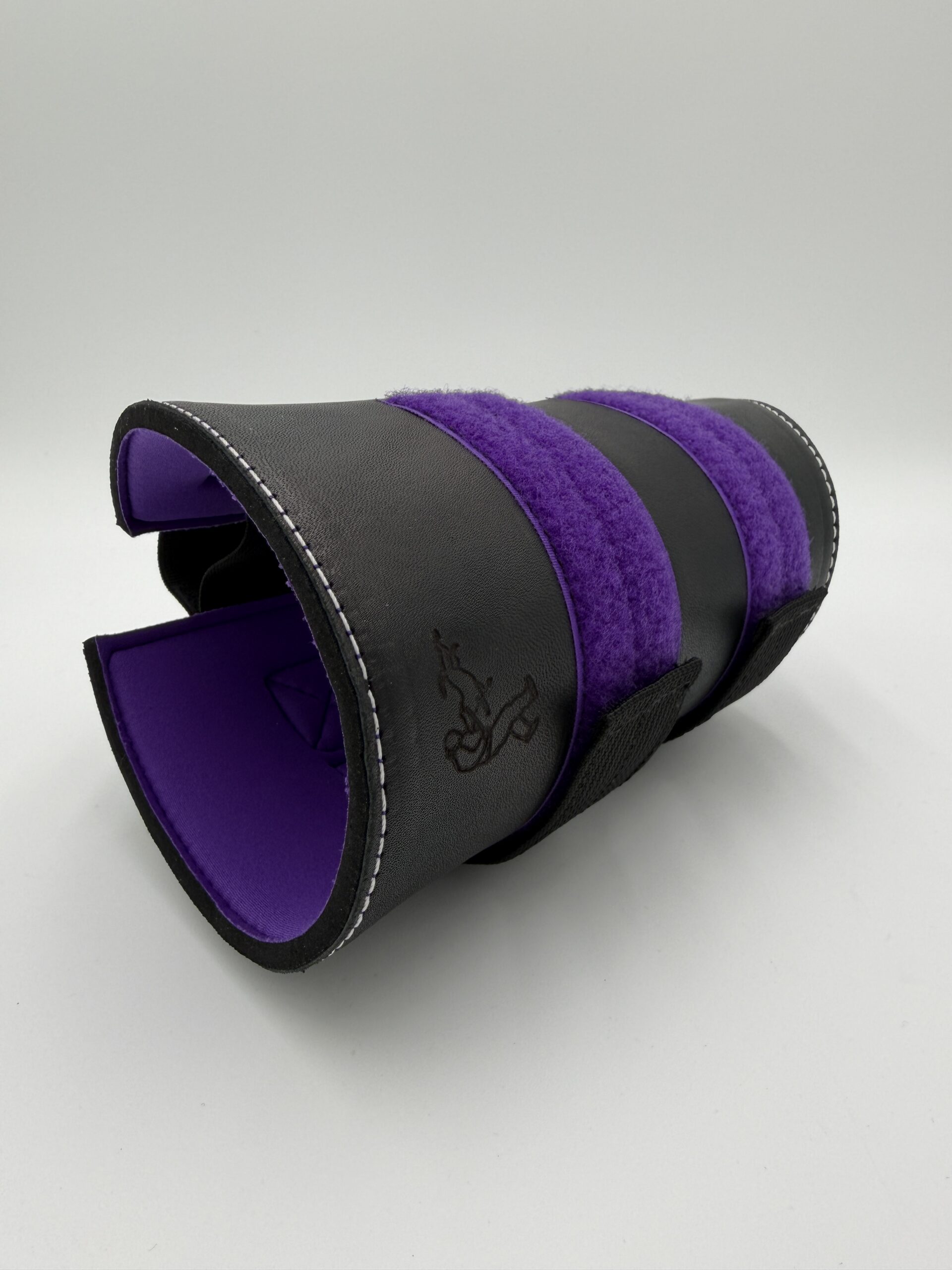 Bespoke Purple Padded Leather Bicep Gauntlet