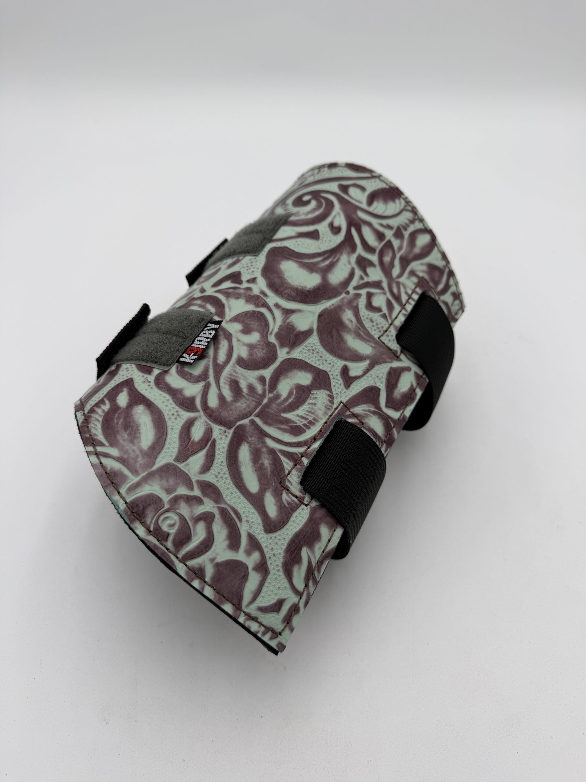 Bespoke Teal and Brown Padded Leather Bicep Gauntlet - Image 3